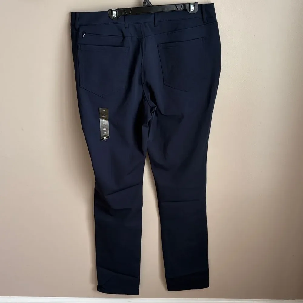 True Classic Travel Chino Men’s Navy slim stretch dress pants slacks 38 x 36 NEW